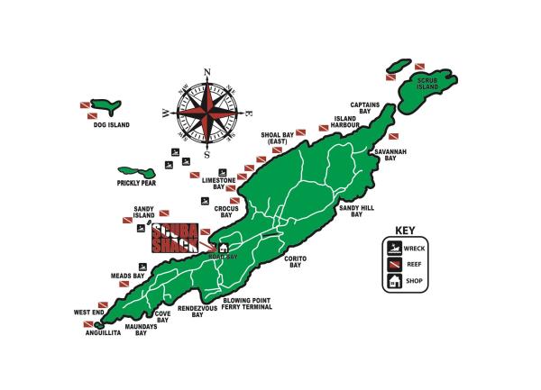 Dive site map